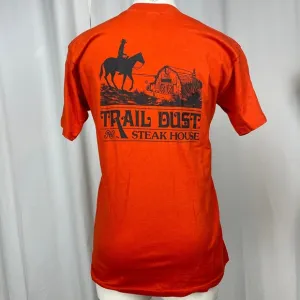VTG 80s SNEAKERS Tag Single Stitch Trail Dust T-Shirt (L)‎ Western Cowboy USA