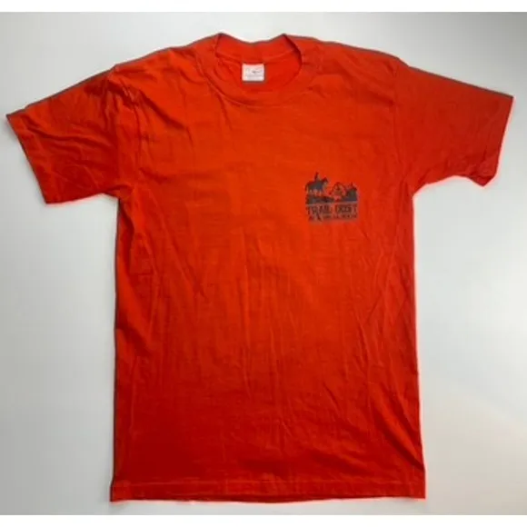 VTG 80s SNEAKERS Tag Single Stitch Trail Dust T-Shirt (L)‎ Western Cowboy USA