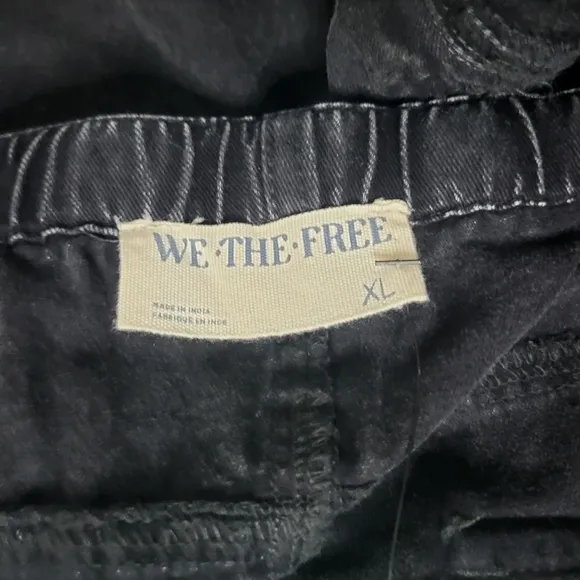 We the Free Black Womens Boho-chic Low-rise Jeans Size XL