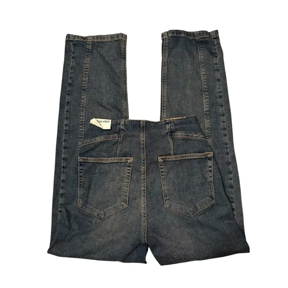 We The Free CRVY Dream State High Rise Straight Leg Jeans, Flashback Blue NWT