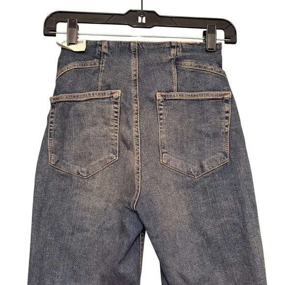 We The Free CRVY Dream State High Rise Straight Leg Jeans, Flashback Blue NWT