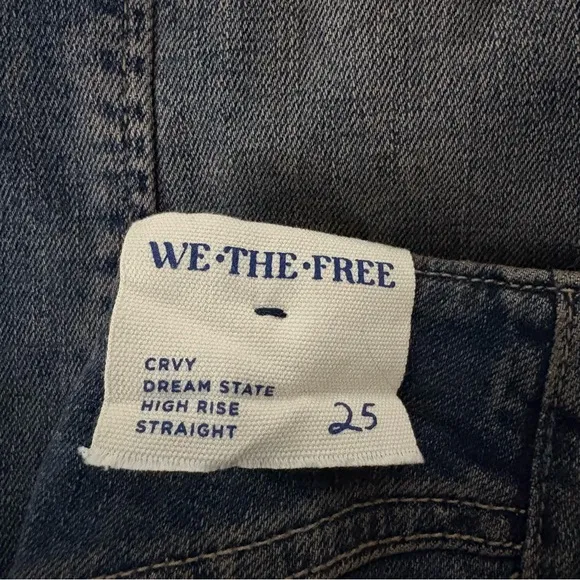 We The Free CRVY Dream State High Rise Straight Leg Jeans, Flashback Blue NWT