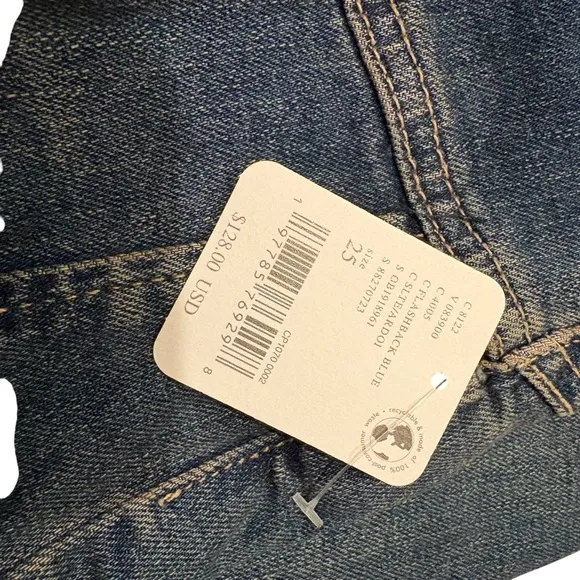 We The Free CRVY Dream State High Rise Straight Leg Jeans, Flashback Blue NWT