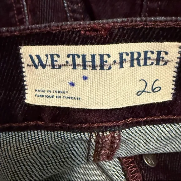 We The Free First Class Relaxed Flock Jeans Wine Tasting Purple Size 26