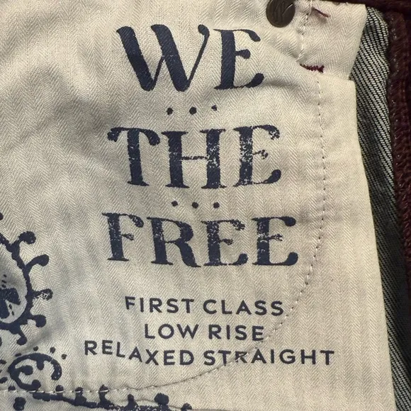 We The Free First Class Relaxed Flock Jeans Wine Tasting Purple Size 26