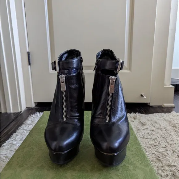 Wearing ones in perfect condition so sexy High heels-boots.