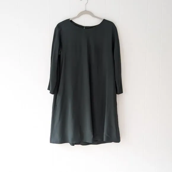 Weekend MaxMara Green Knee-length A-line Shift 3/4 Sleeves Dress, size 4
