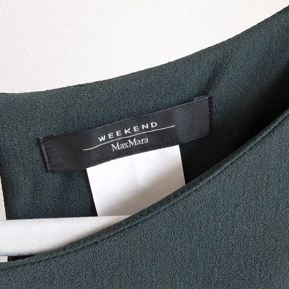 Weekend MaxMara Green Knee-length A-line Shift 3/4 Sleeves Dress, size 4