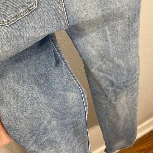 WHBM Light Wash Distressed Skimmer Jeans