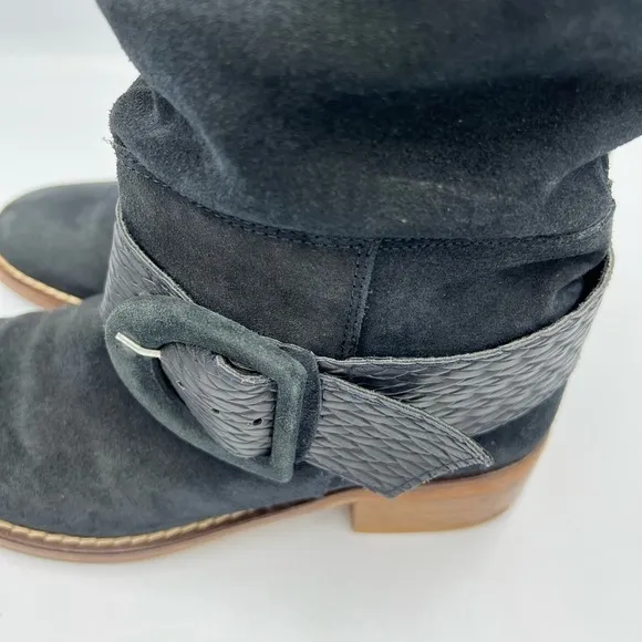 WHISTLES LONDON Leather Suede Knee High Boots