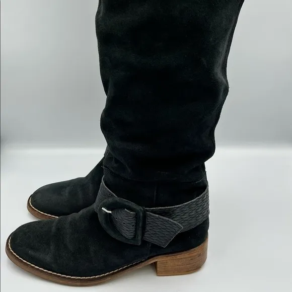 WHISTLES LONDON Leather Suede Knee High Boots