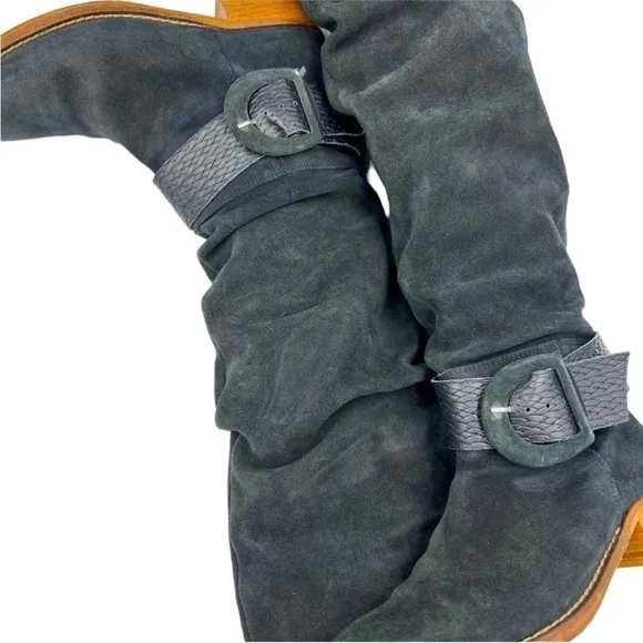 WHISTLES LONDON Leather Suede Knee High Boots