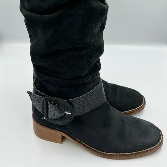 WHISTLES LONDON Leather Suede Knee High Boots