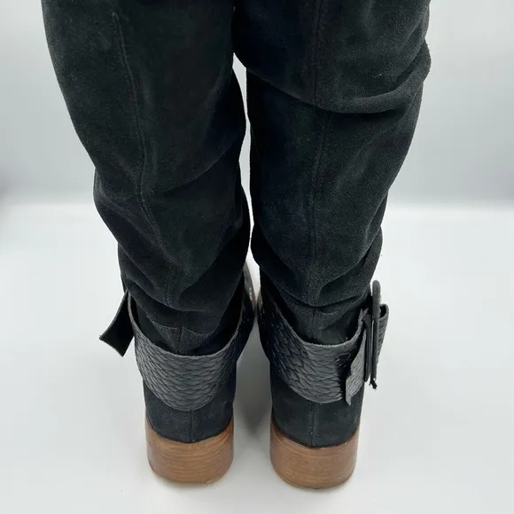 WHISTLES LONDON Leather Suede Knee High Boots