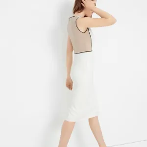 White House Black Market V-Neck Colorblock Sheath, Size 10