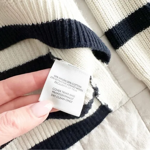 White   Warren Side Button Sweater, Size Large