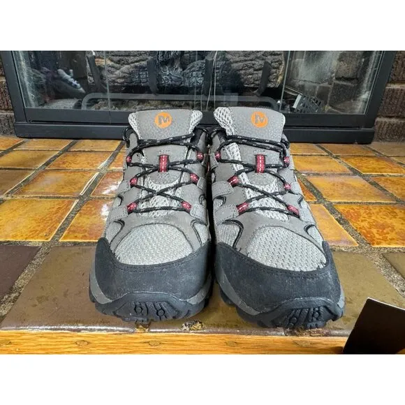 Women’s 6.5 Merrell MOAB 2 Mid Brown Grey Black Athletic Trail Sneakers MK261205