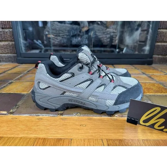 Women’s 6.5 Merrell MOAB 2 Mid Brown Grey Black Athletic Trail Sneakers MK261205