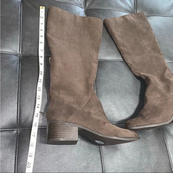 Women's BOOTS MADDEN GIRL - BROWN Suede Knee High Size 9