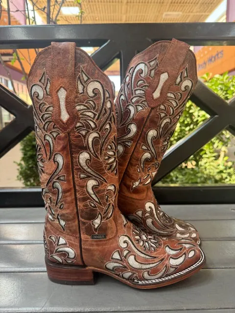 Women's Cognac Laser Cross (J toe)