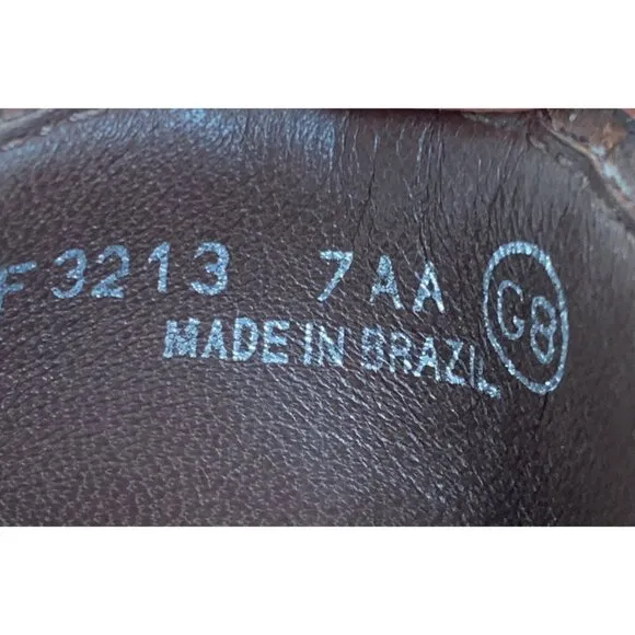 Womens Cole Haan Leather Loafer 7AA Narrow EUC Brazil Flat Shoes 6891