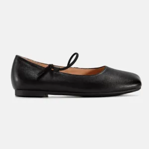Women's Empress Square Toe Flat Leather BLACK Sz 41 EU (10 US) NWOT Wide Leg