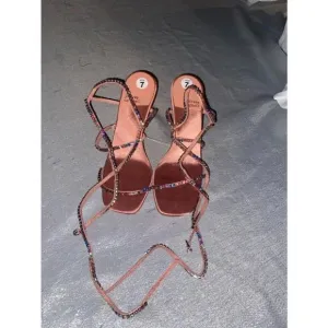 Women's Jeffrey Campbell Pink Rhinestone Sandals Size 7