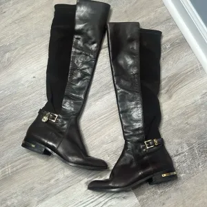 Women’s Knee High Michael Kors Brown Leather Boots Size 7.5