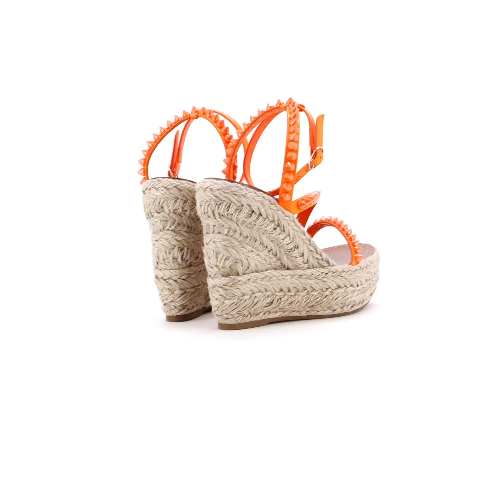 Women's Mafaldina Zeppa Espadrille Platform Sandals Spiked Patent 120