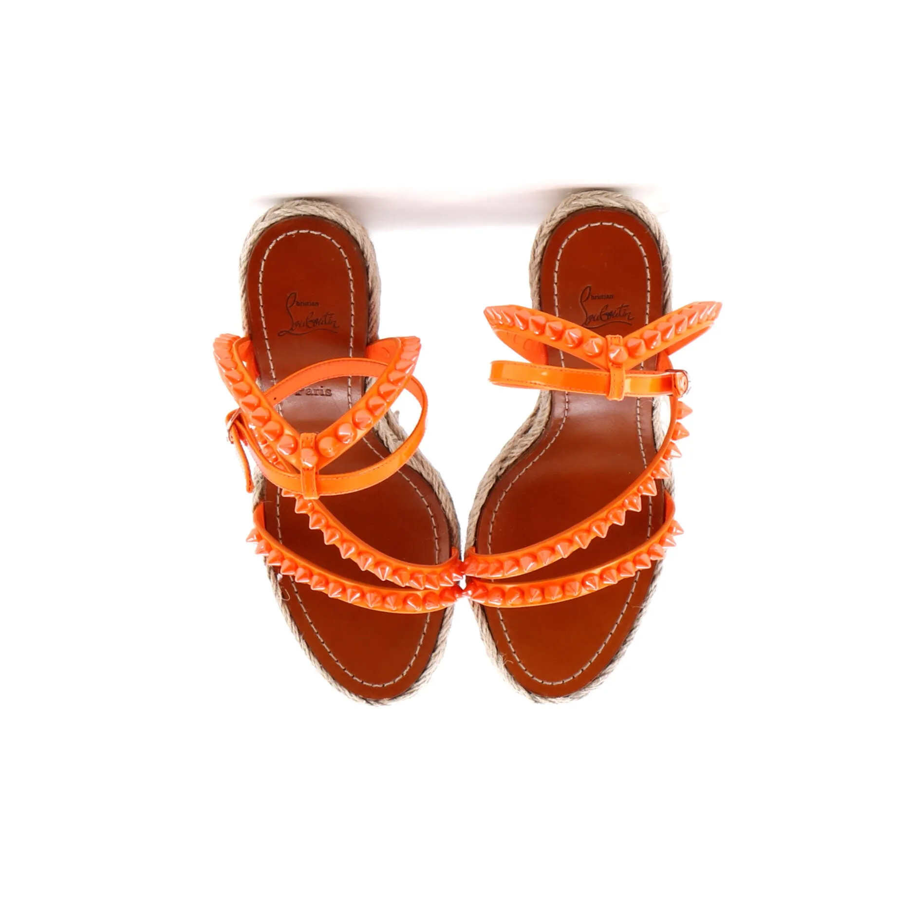 Women's Mafaldina Zeppa Espadrille Platform Sandals Spiked Patent 120