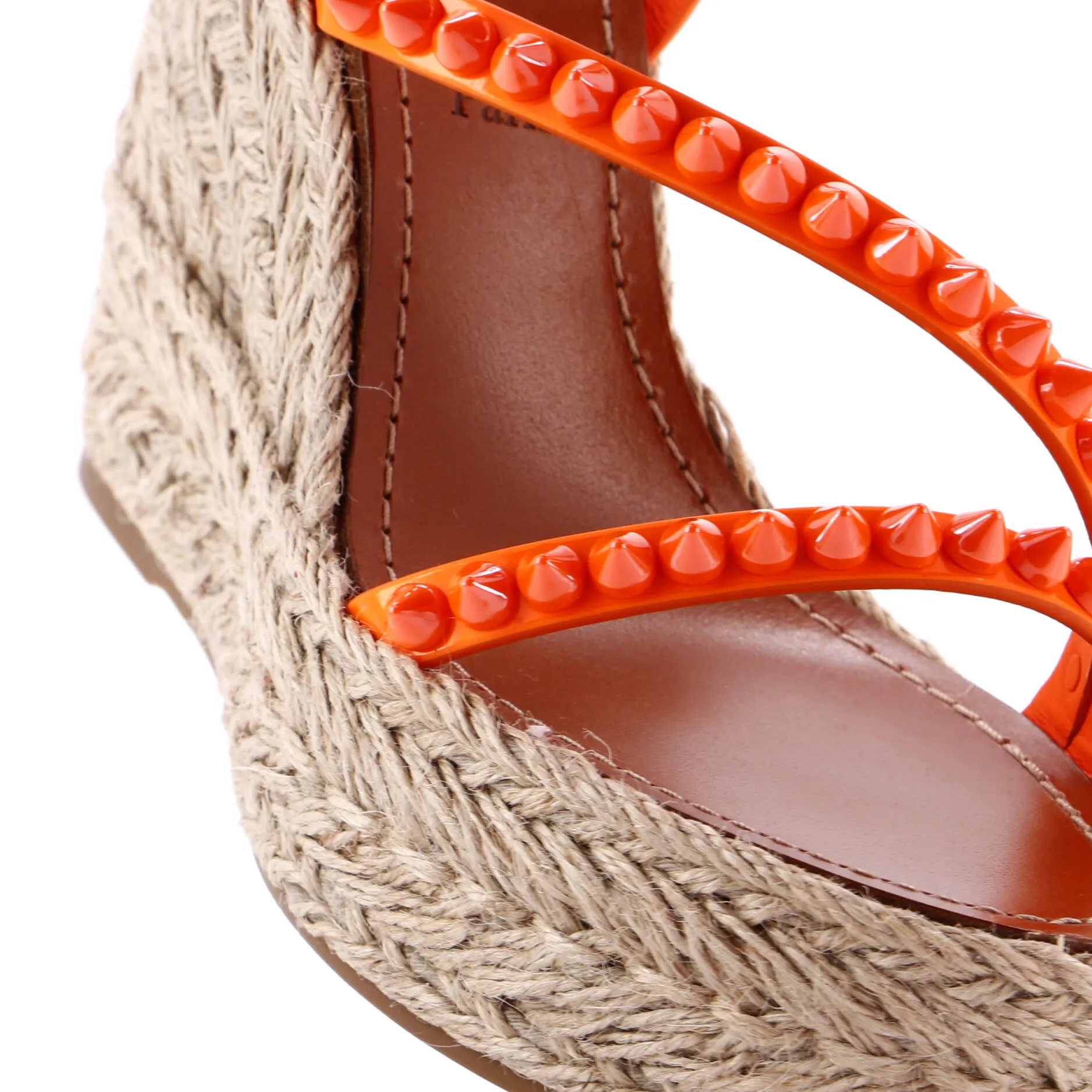 Women's Mafaldina Zeppa Espadrille Platform Sandals Spiked Patent 120