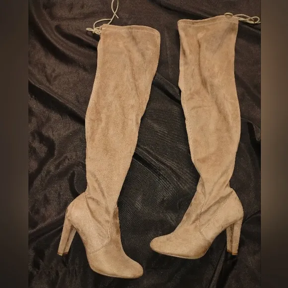 Women's Over-the-Knee Tan Boots