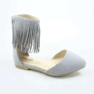 Women's Sexy Fringe Zipper Pointy Toe Flat Sandals Shoes