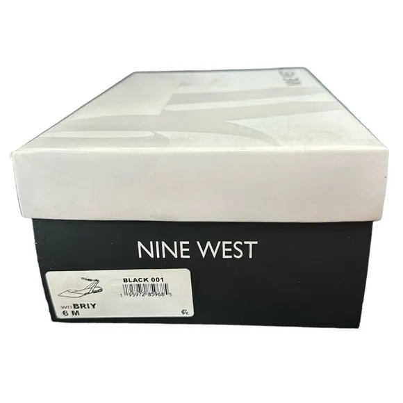 Women's Shoes NINE WEST Briy Flats Black Suede Leather Ankle Strap Flat Sandals