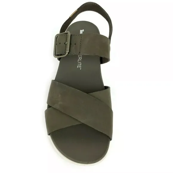 Women's Timberland Wilesport Olive Green Leather Strap Sandals olive