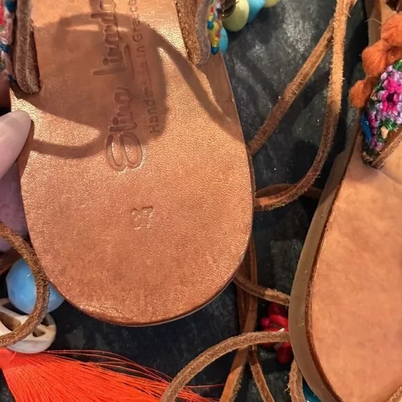 Wrap up Pom-Pom Sandals