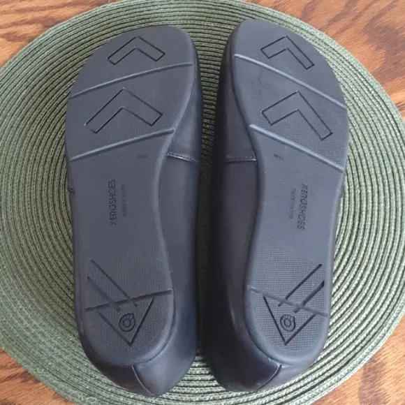 Xeroshoes Black Leather Phoenix Comfort Ballet Flats Size 12