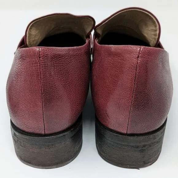 Yuko Imanishi burgandy wine loafers rubber soles