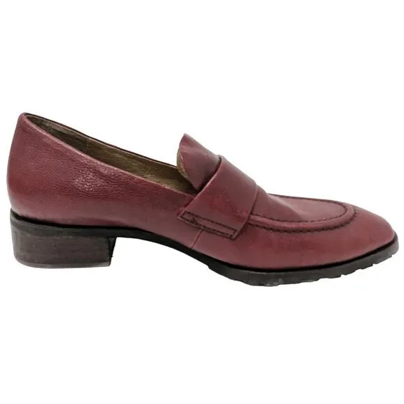 Yuko Imanishi burgandy wine loafers rubber soles