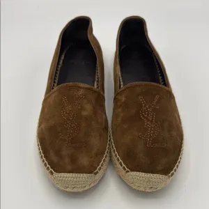 Yves Saint Laurent women’s  Brown Suede Espadrilles size 38 fits 7.5US