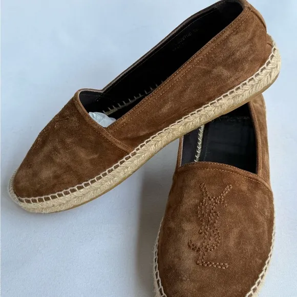 Yves Saint Laurent women’s  Brown Suede Espadrilles size 38 fits 7.5US