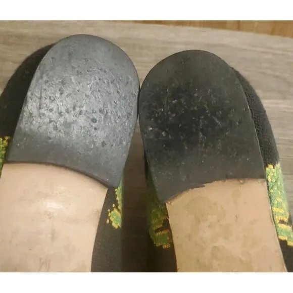 Zalo Frog Print Loafer Shoes Flats Women's Sz 8.5 Black