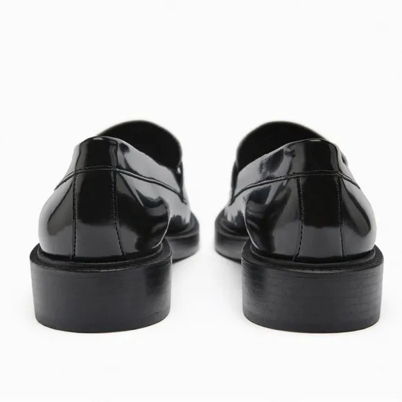 Zara CONTRAST LOAFERS Goat Leather vamp