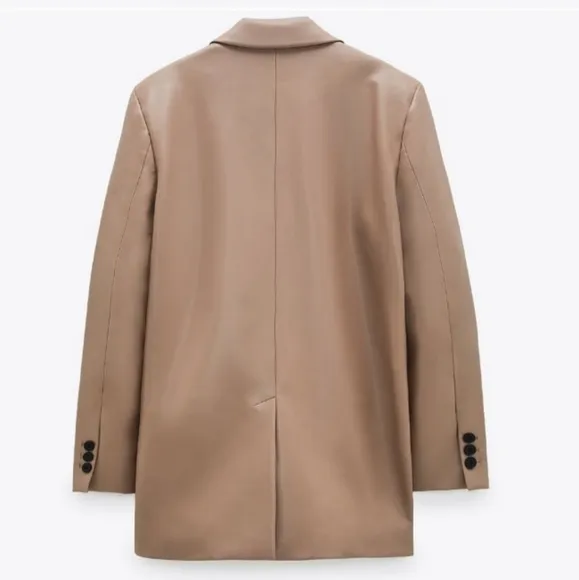 ZARA FAUX LEATHER OVERSIZED BLAZER  Size S and M