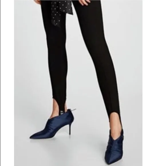 Zara Satin Bootie style Cinched Gathered Heels