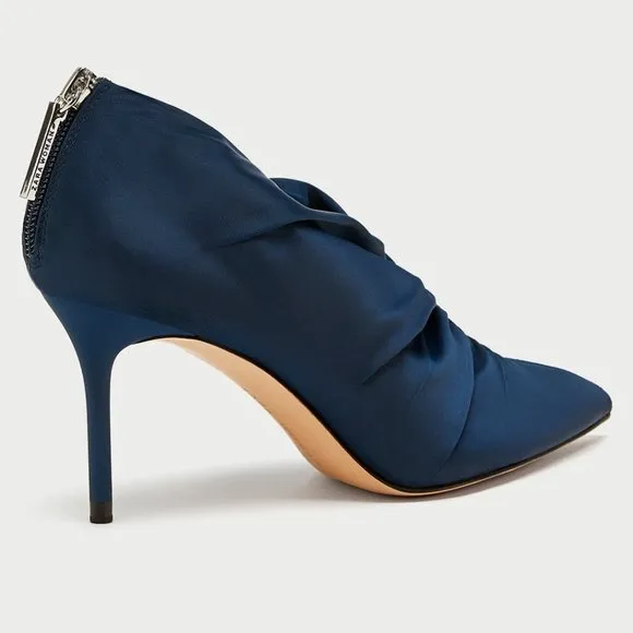 Zara Satin Bootie style Cinched Gathered Heels