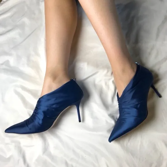Zara Satin Bootie style Cinched Gathered Heels