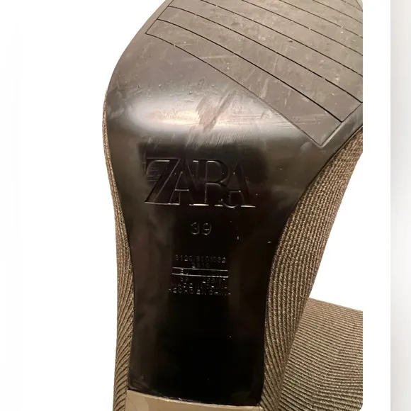 Zara Socks High Heels Ankle Boots
