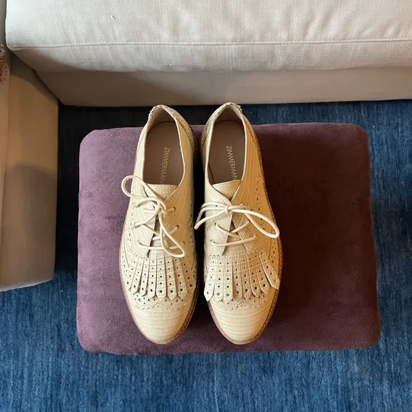 Zimmermann Cream Platform with Brogue Detailing