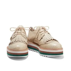 Zimmermann Cream Platform with Brogue Detailing